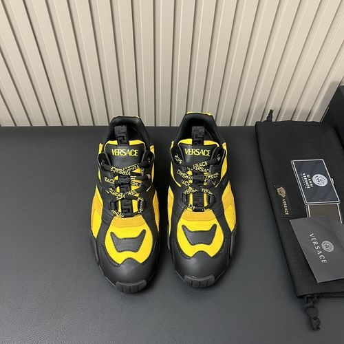 Versace GALAXIA Sneakers Mixed Upper Greca Pattern Outsole