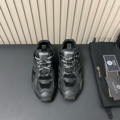 Versace GALAXIA Sneakers Mixed Upper Greca Pattern Outsole