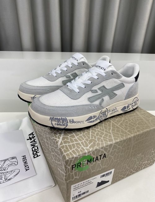Premiata Suede Leather Mesh Casual Sports Shoes