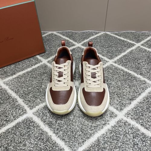 Loro Piana LP Classic Knit Lace Up Casual Sneakers