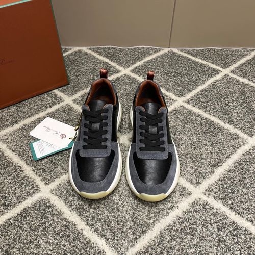 Loro Piana LP Classic Knit Lace Up Casual Sneakers