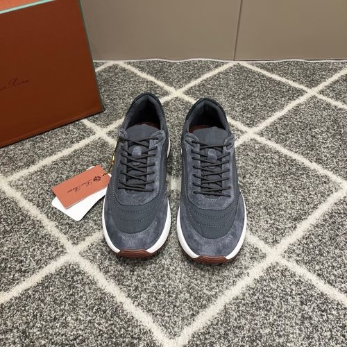 Loro Piana LP Classic Knit Lace Up Casual Sneakers