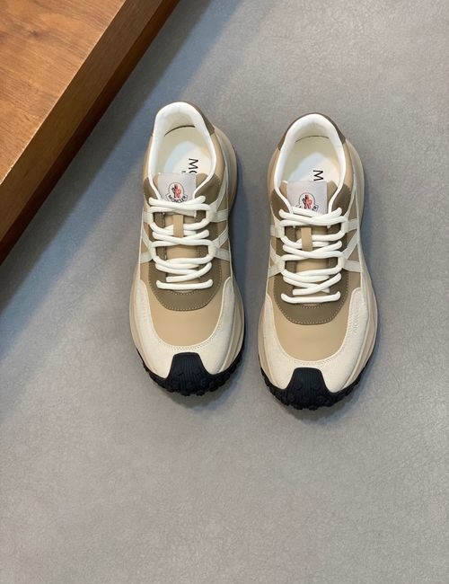 Moncler Cowhide Sneakers With TPU Rubber Sole