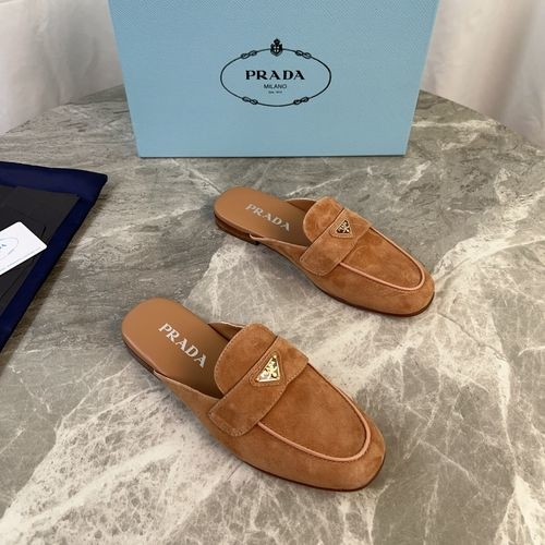 Prada Full-grain Leather Mules
