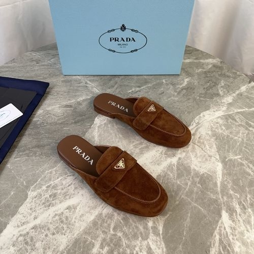Prada Full-grain Leather Mules