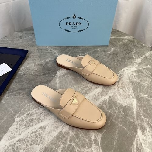 Prada Full-grain Leather Mules