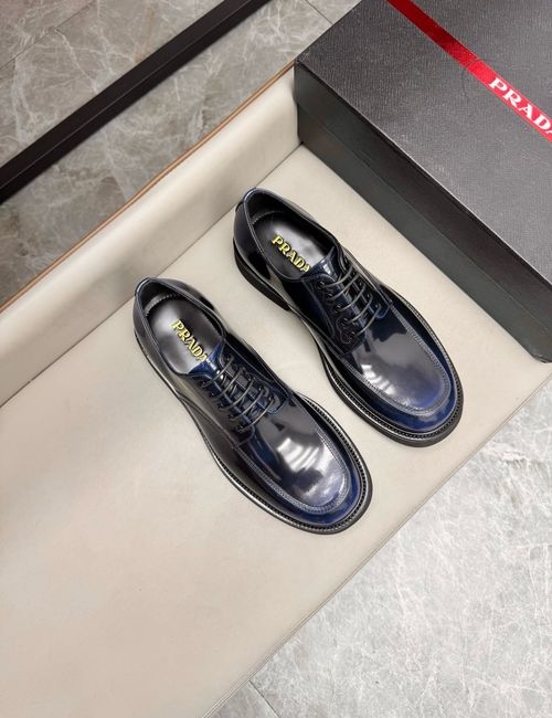 Prada Polished Leather Derby Shoes