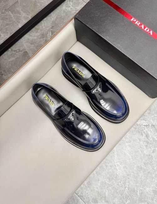 Prada Polished Leather Derby Shoes