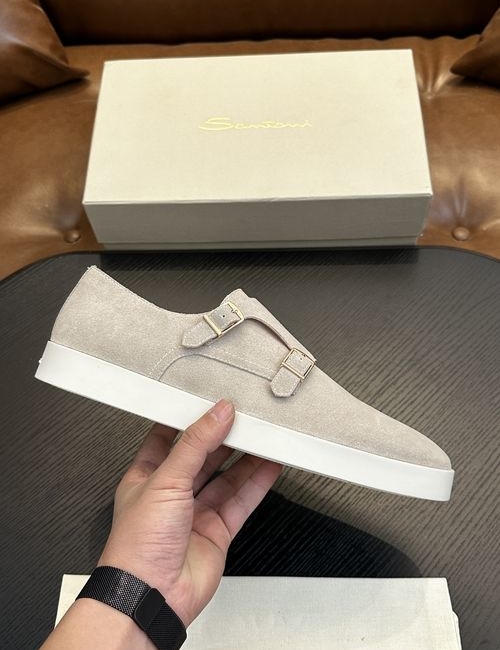 Santoni Canvas Casual Shoes With Leather Lining