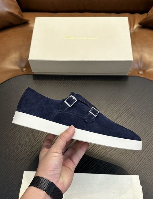 Santoni Canvas Casual Shoes With Leather Lining