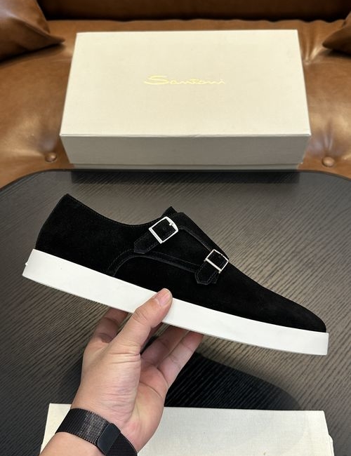 Santoni Canvas Casual Shoes With Leather Lining