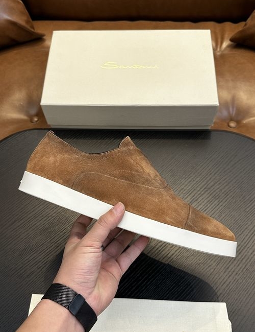 Santoni Canvas Casual Shoes With Leather Lining