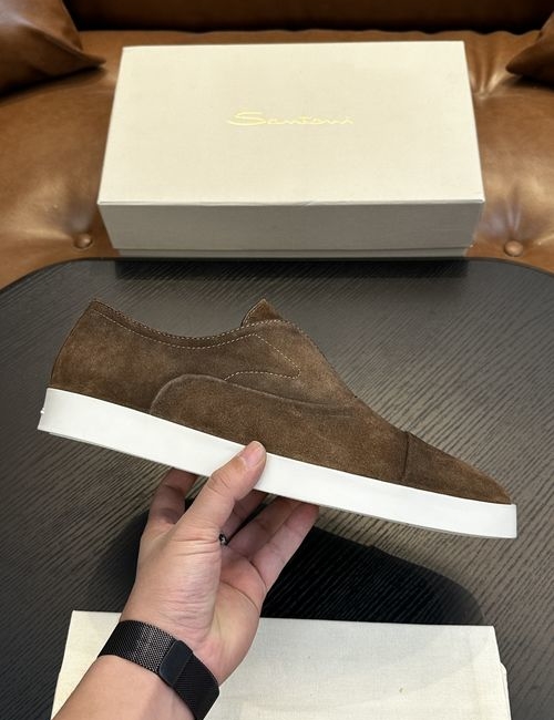 Santoni Canvas Casual Shoes With Leather Lining