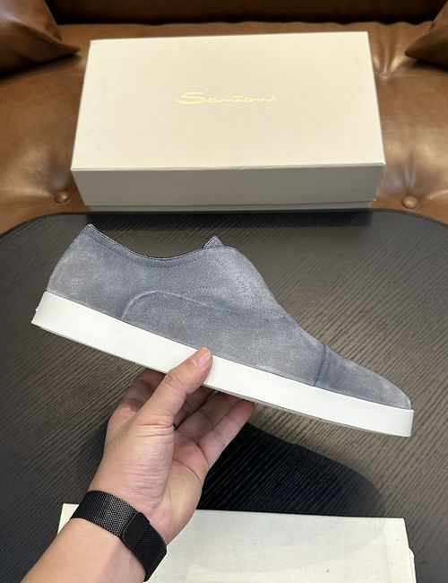 Santoni Canvas Casual Shoes With Leather Lining