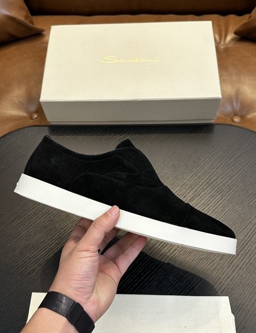 Santoni Canvas Casual Shoes With Leather Lining