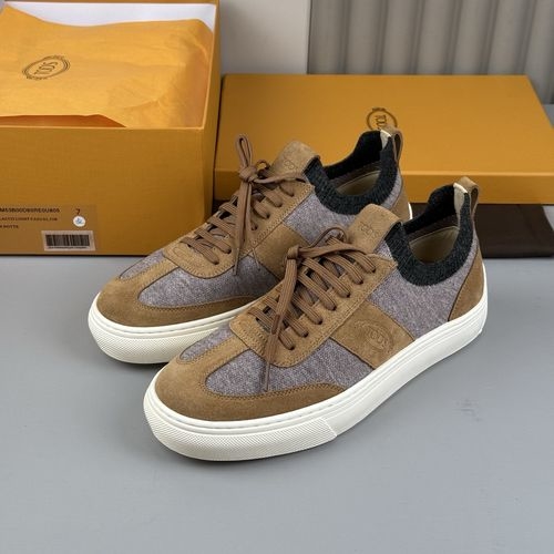 Tods Slip On Sneakers Suede Splicing