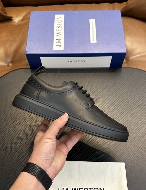 J.M.Weston Calfskin Suede Casual Sneakers