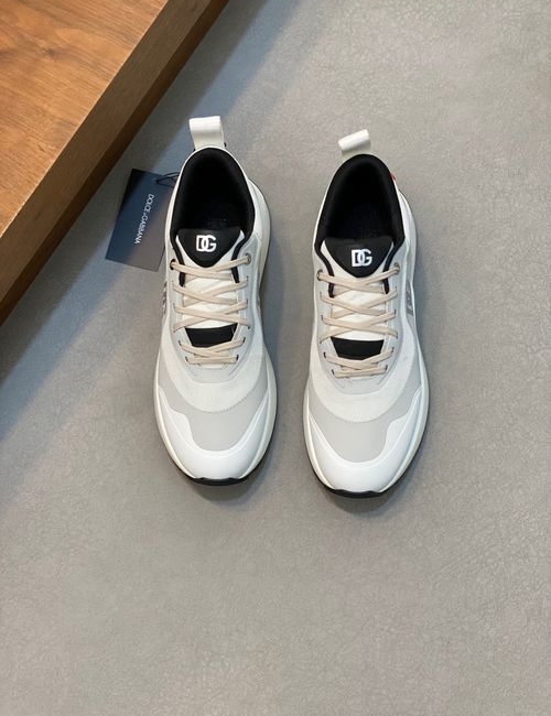 Dolce & Gabbana DG Leather Stitching Casual Shoes
