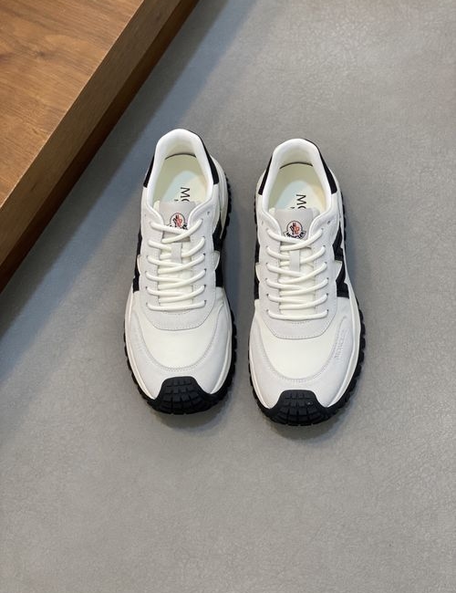 Moncler Stitched Leather Upper Sports Shoes