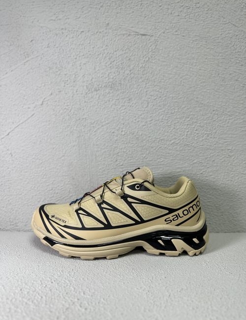 Salomon XT-6 GTX Waterproof Shock-absorbing Running Shoes Apricot