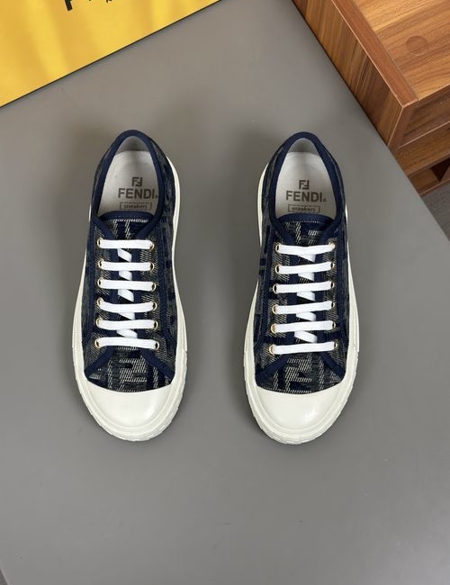 Fendi Match Series Lace-Up Sneakers With Fendi Logo