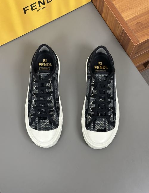 Fendi Match Series Lace-Up Sneakers With Fendi Logo