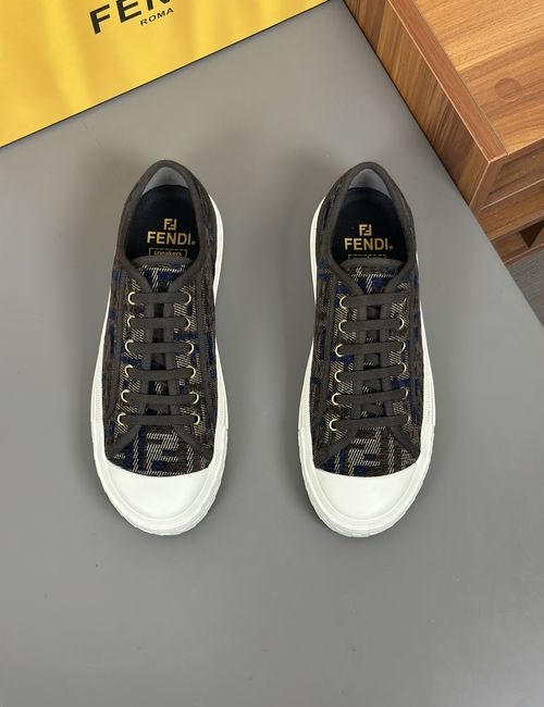 Fendi Match Series Lace-Up Sneakers With Fendi Logo