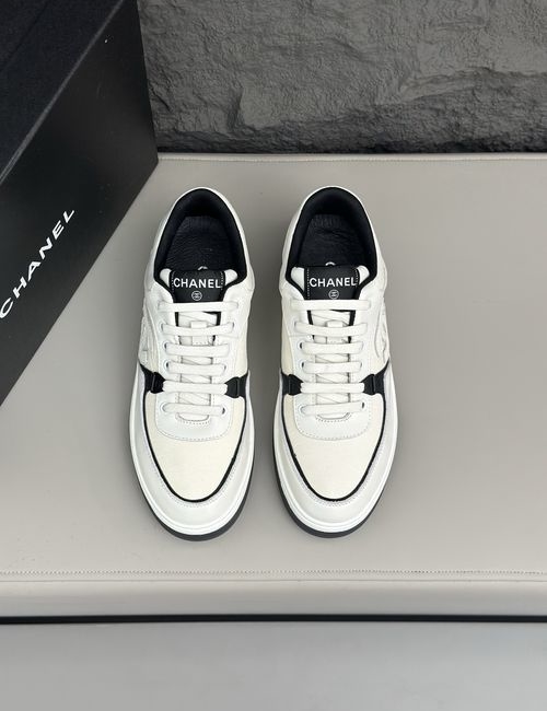 Chanel Quilted Sneakers Signature Logo Versatile Style