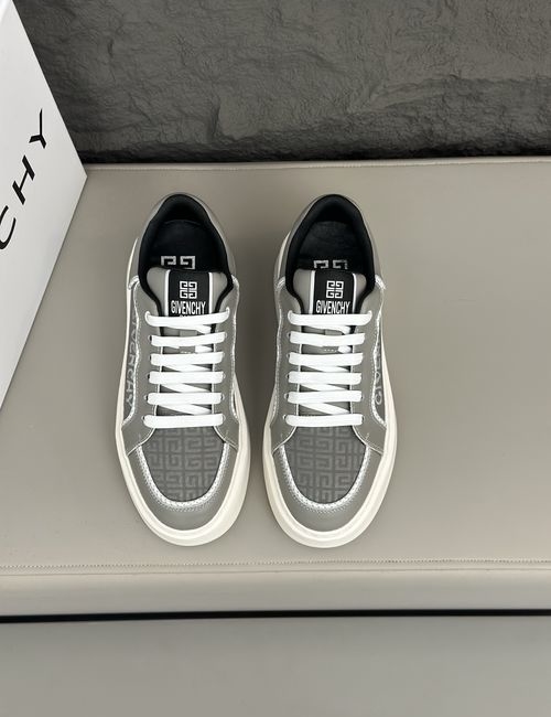 Givenchy Cowhide Casual Sneakers Color-blocked Logo Light Sole