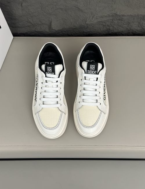 Givenchy Cowhide Casual Sneakers Color-blocked Logo Light Sole