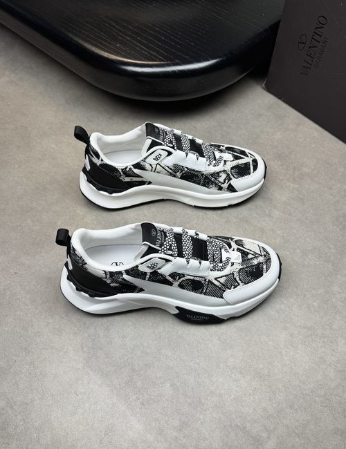 Valentino Nappa Leather Canvas Casual Sneakers