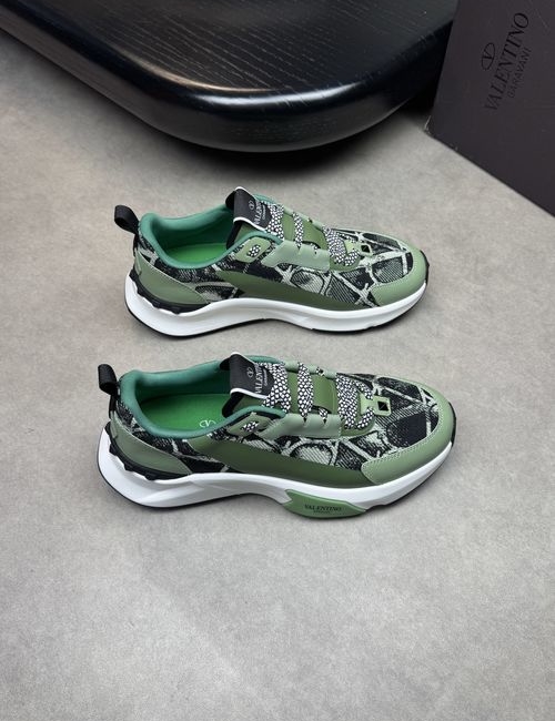 Valentino Nappa Leather Canvas Casual Sneakers