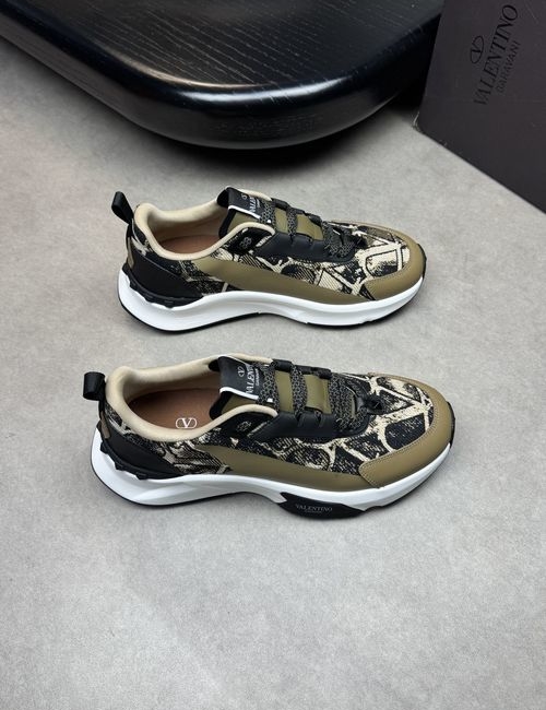 Valentino Nappa Leather Canvas Casual Sneakers
