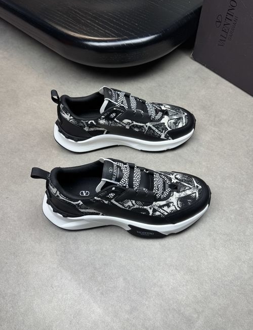 Valentino Nappa Leather Canvas Casual Sneakers
