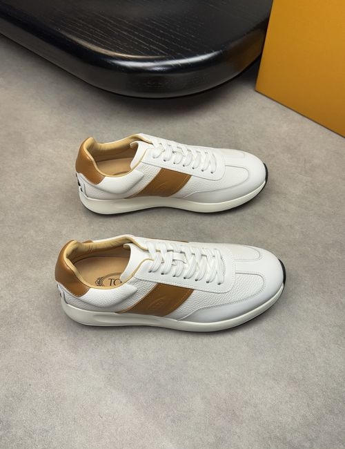 Tods Premium Grain Leather Sneakers With TPU Sole