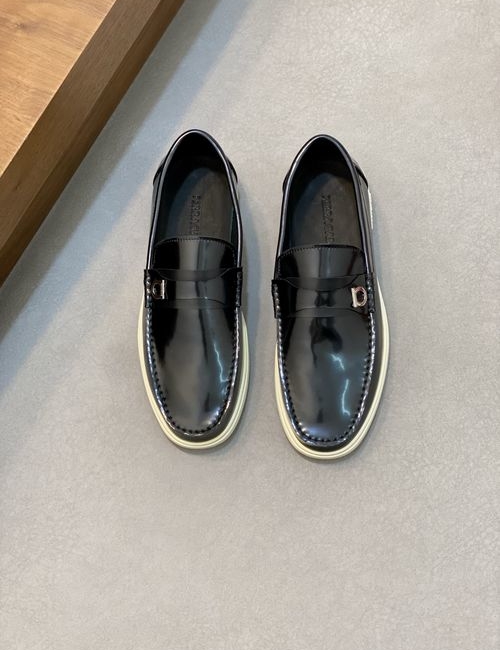 Ferragamo Driving Loafers Imported Calfskin Non-slip Sole