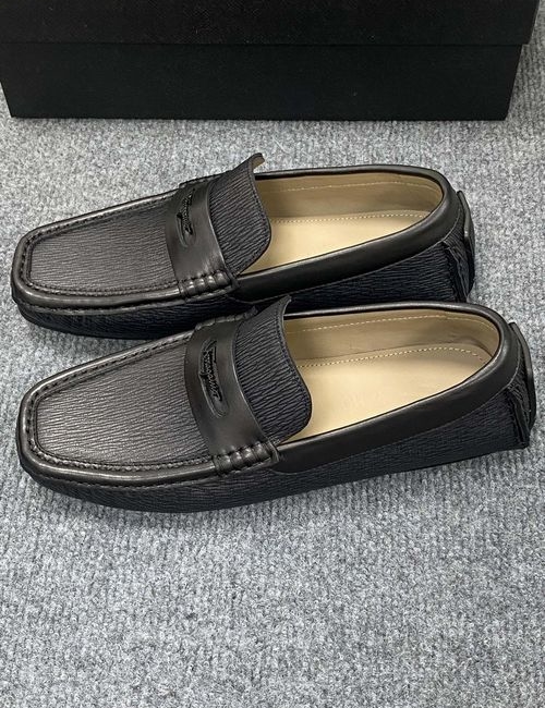 Ferragamo Calfskin Casual Loafers Original Sole Leather Lining