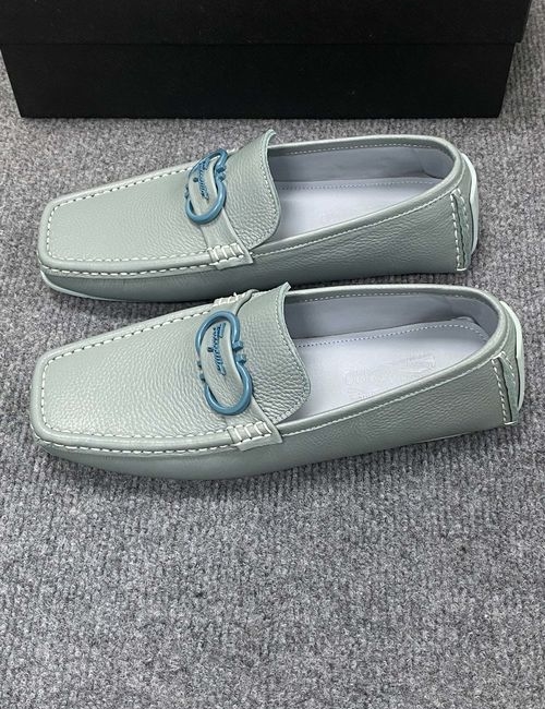 Ferragamo Calfskin Casual Loafers Original Sole Leather Lining