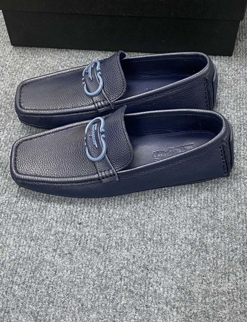 Ferragamo Calfskin Casual Loafers Original Sole Leather Lining