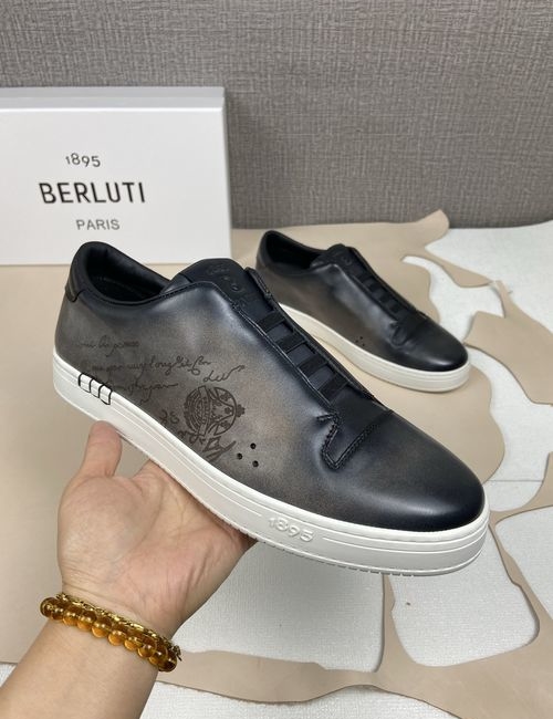 Berluti Calfskin Casual Slip-on Sneakers