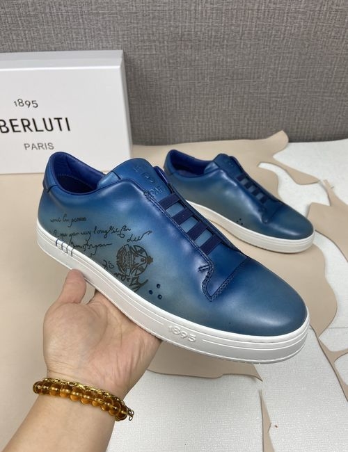 Berluti Calfskin Casual Slip-on Sneakers