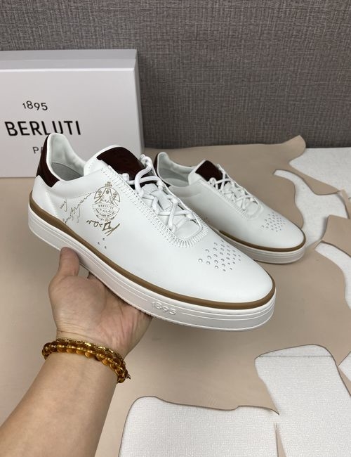 Berluti Scritto Pattern Low-Top Sneakers
