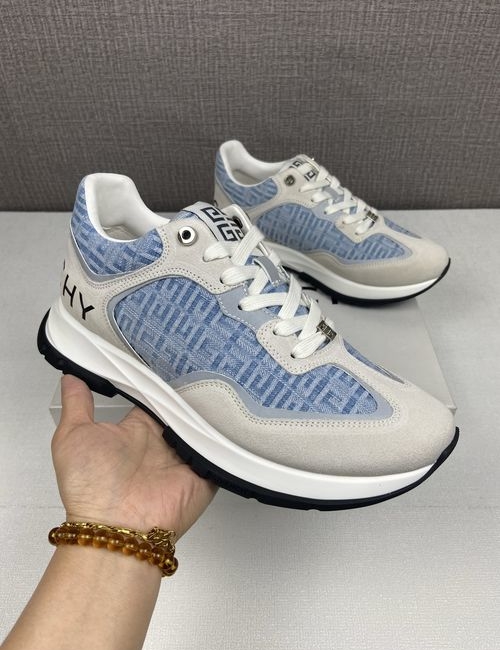 Givenchy City Sport Smooth Leather Denim Sneakers