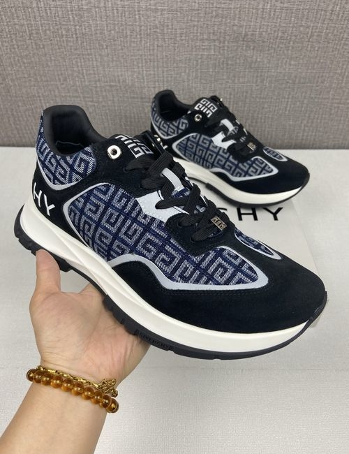 Givenchy City Sport Smooth Leather Denim Sneakers