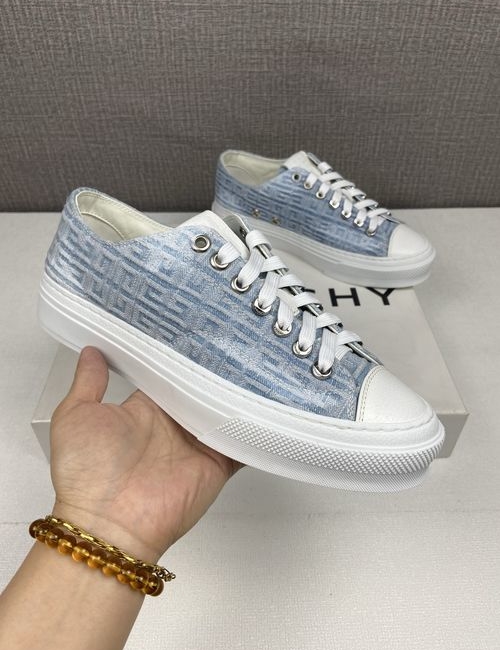 Givenchy City Series Distressed Denim Sneakers
