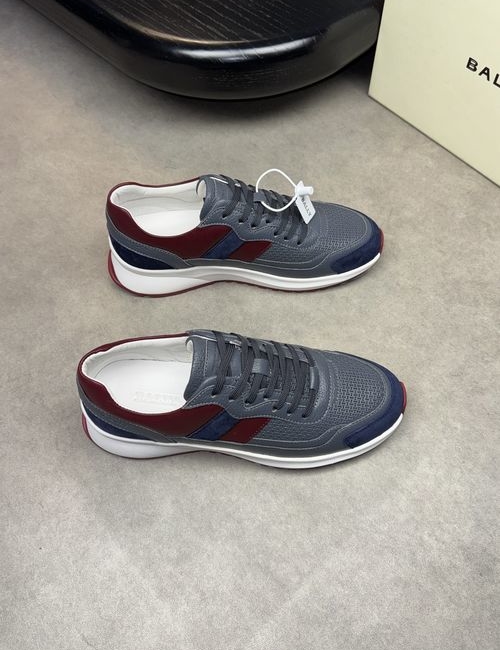Bally Embossed Leather Casual Sneakers With TPU Sole