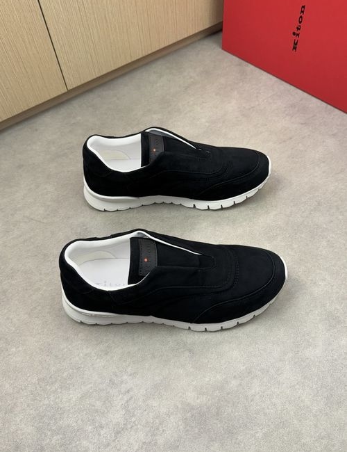 Kiton Suede Sheepskin Leather Casual Sneakers
