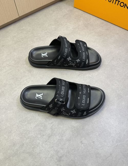 Louis Vuitton LV Casual Slides With Fabric Upper Eco Lining TPU Sole
