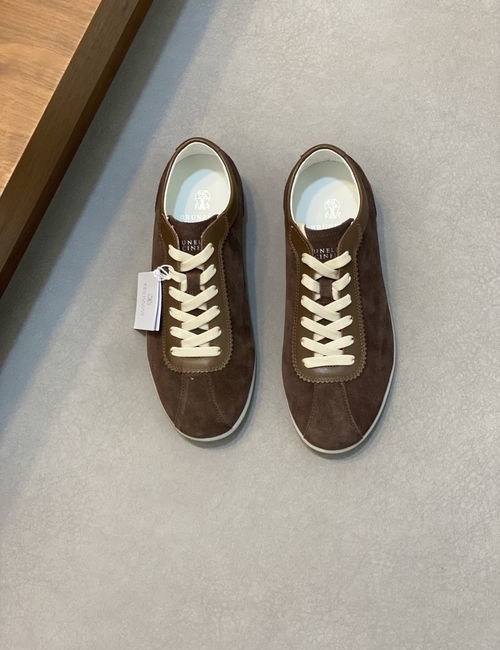 Brunello Cucinelli BC Washed Suede Rubber Sole Sneakers