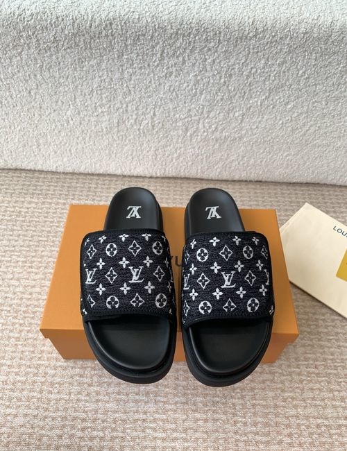Louis Vuitton LV Monogram Hook And Loop Slippers